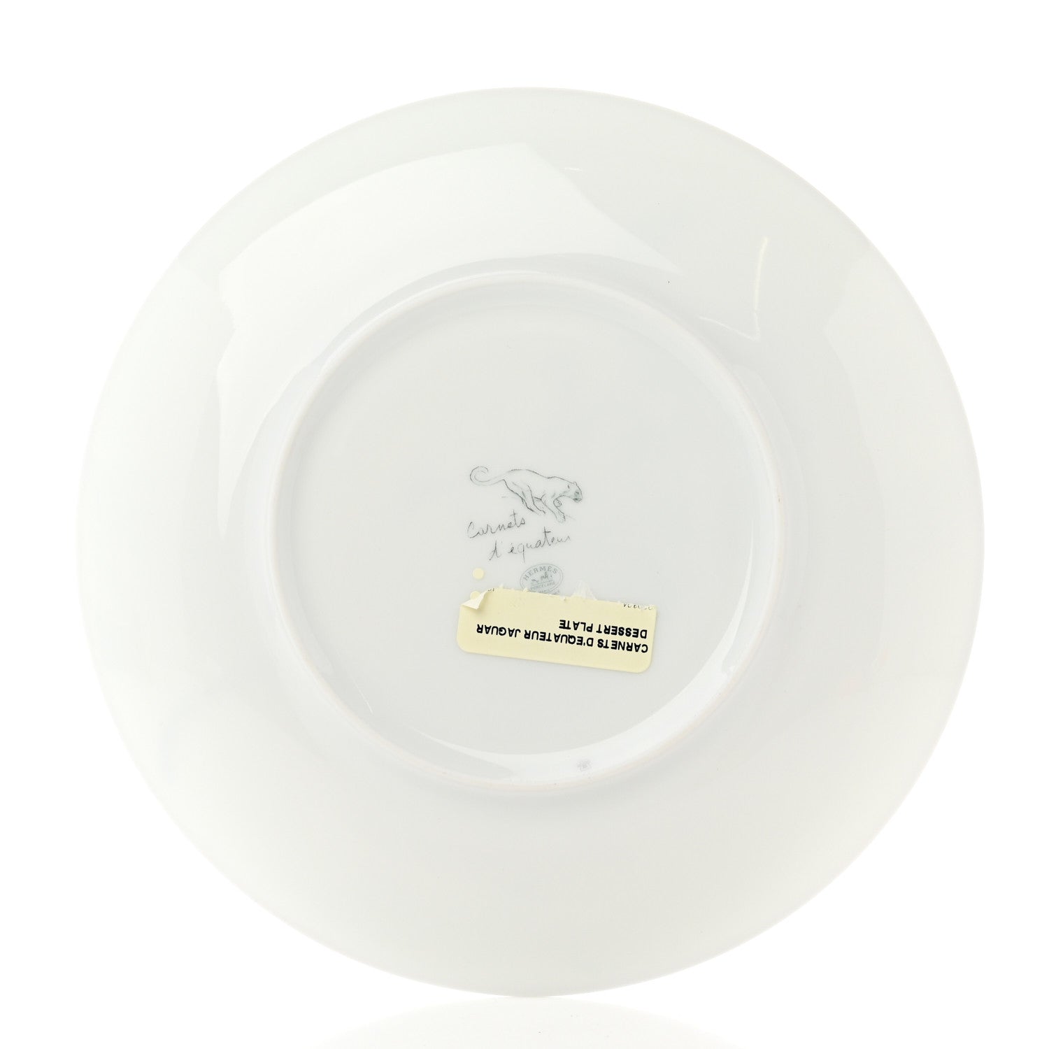 Hermes Porcelain Carnets D'Equateur Jaguar Dessert Plate 2 of 5