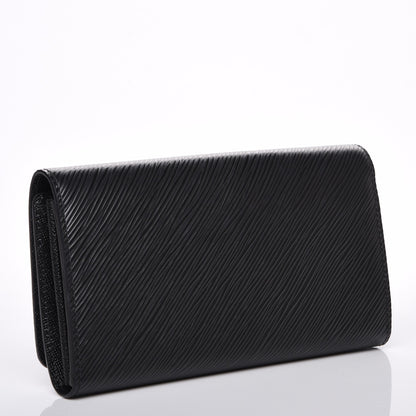 Louis Vuitton Epi Mechanical Flowers Twist Wallet Black 3 of 8