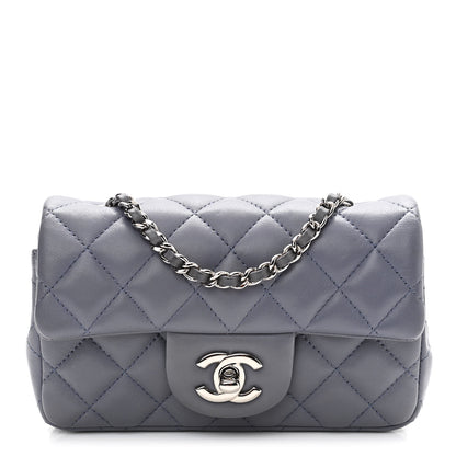 Chanel Lambskin Quilted Extra Mini Rectangular Flap Light Purple 1 of 9