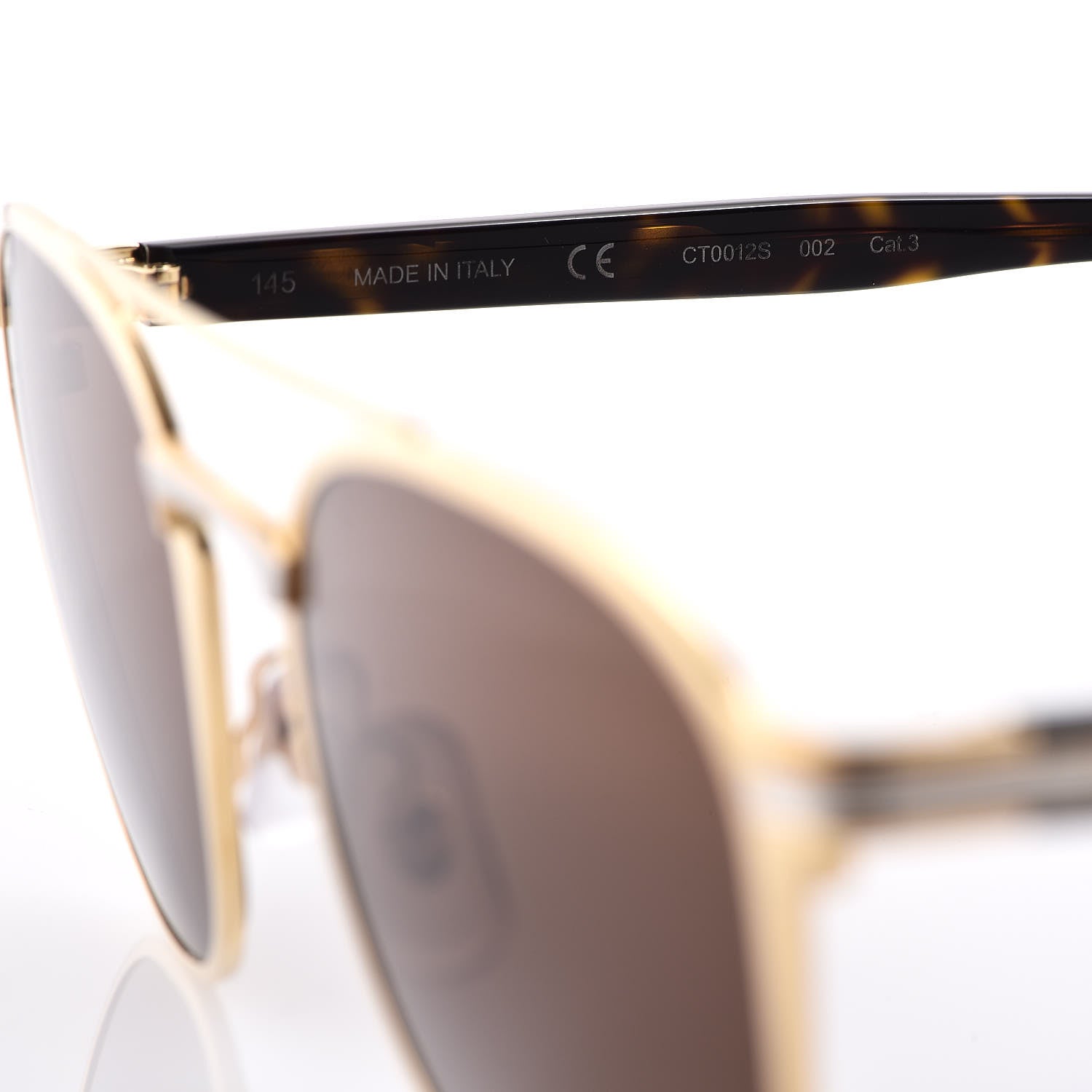 Cartier C De Sunglasses Gold Tortoise 6 of 7