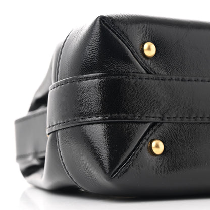 Chanel Shiny Lambskin Quilted Small Cocodoc Top Handle Bag Black 9 of 11