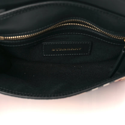 Burberry Haymarket Check Small Loxley Crossbody Black 5 of 10