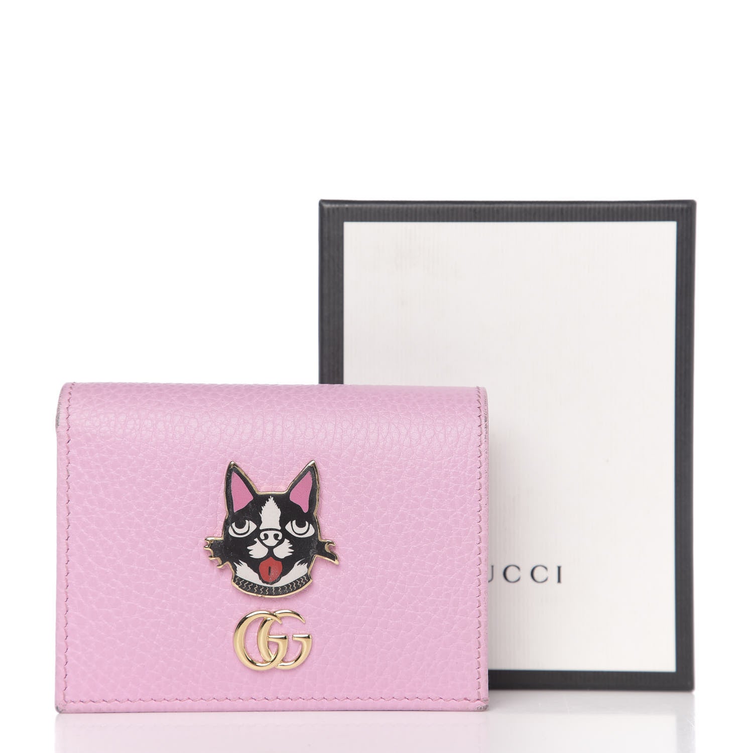 Gucci Dollar Calfskin Bosco Card Case Wallet Malva 7 of 7
