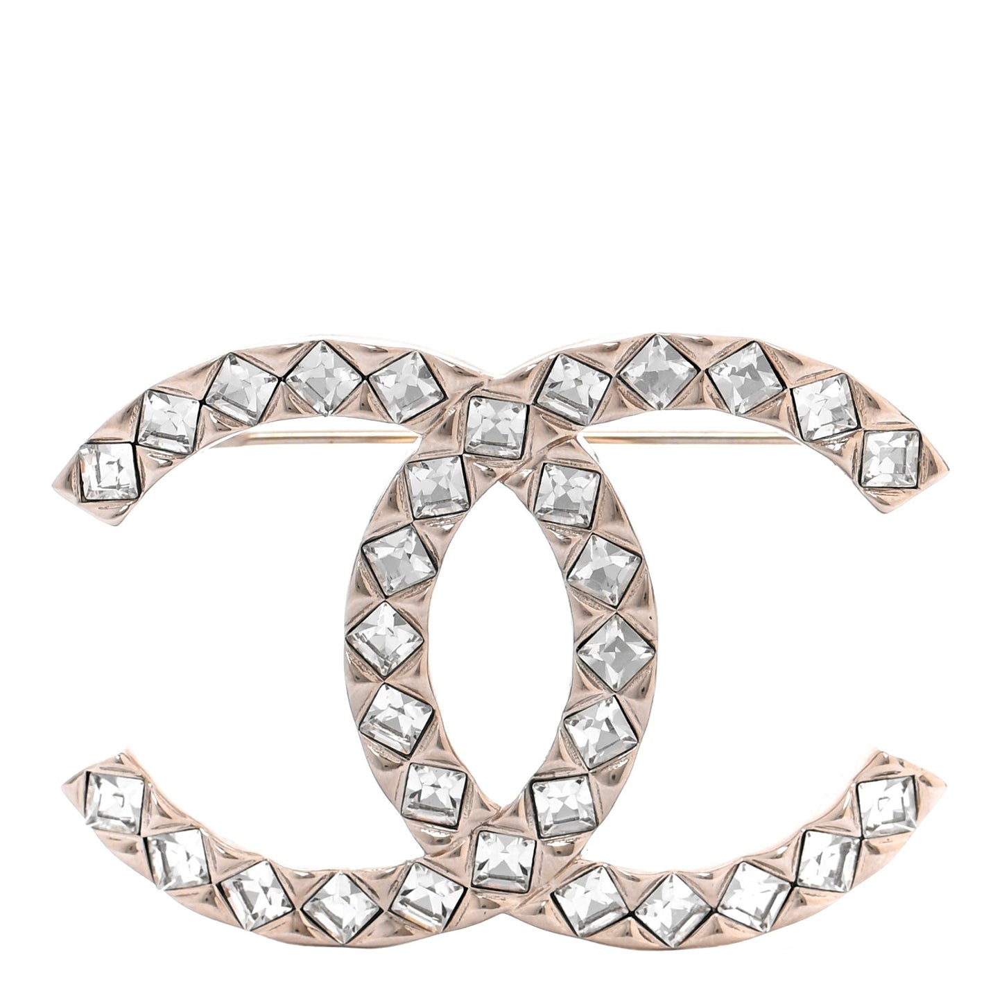 Baguette Crystal High Society CC Brooch Gold