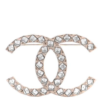 Chanel Baguette Crystal High Society CC Brooch Gold 1 of 5