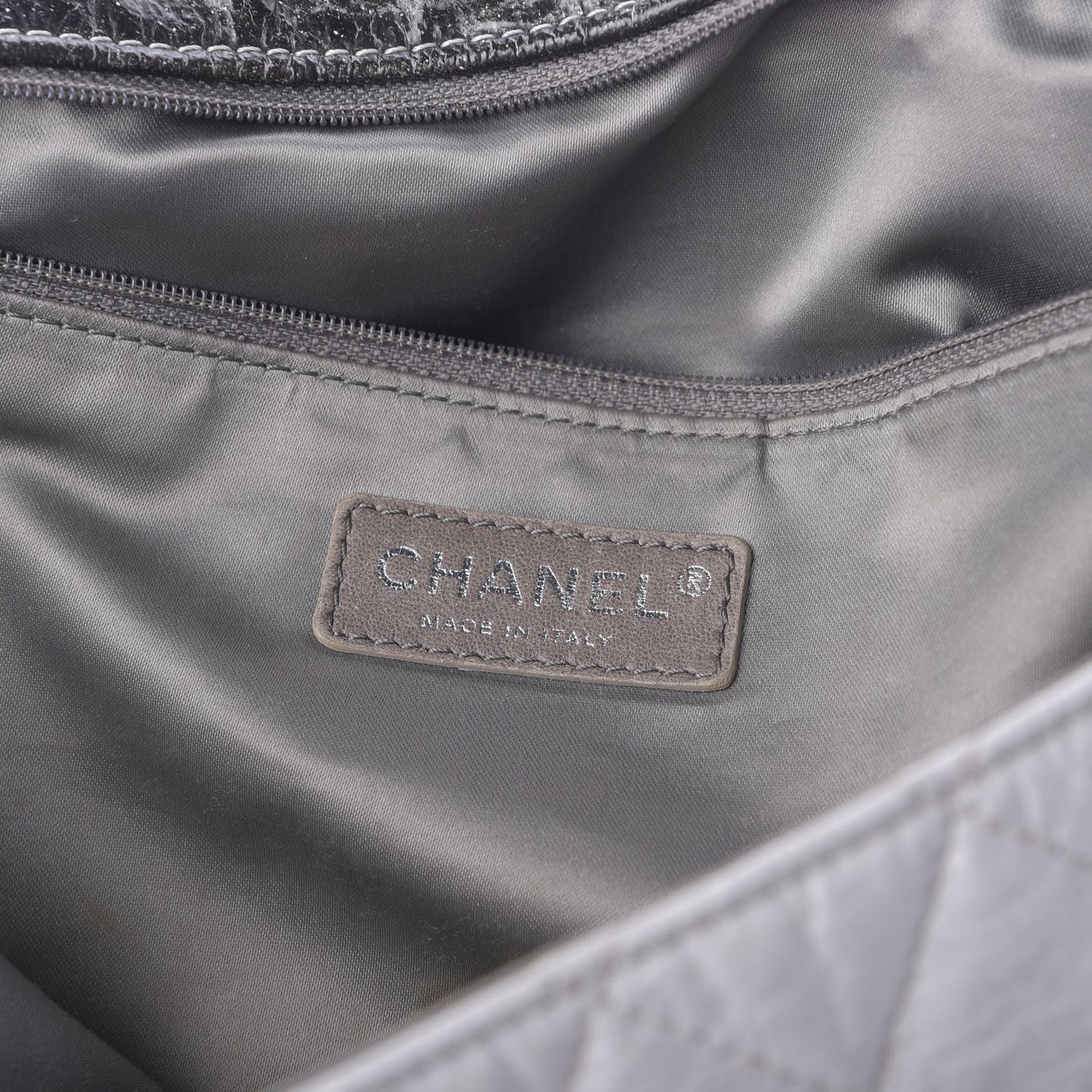 Vinyl Quilted Jumbo Melrose Degrade Flap Black