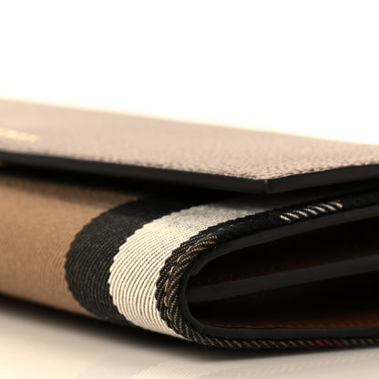 Burberry Derby Calfskin House Check Henley Wallet On Chain Tan 7 of 7