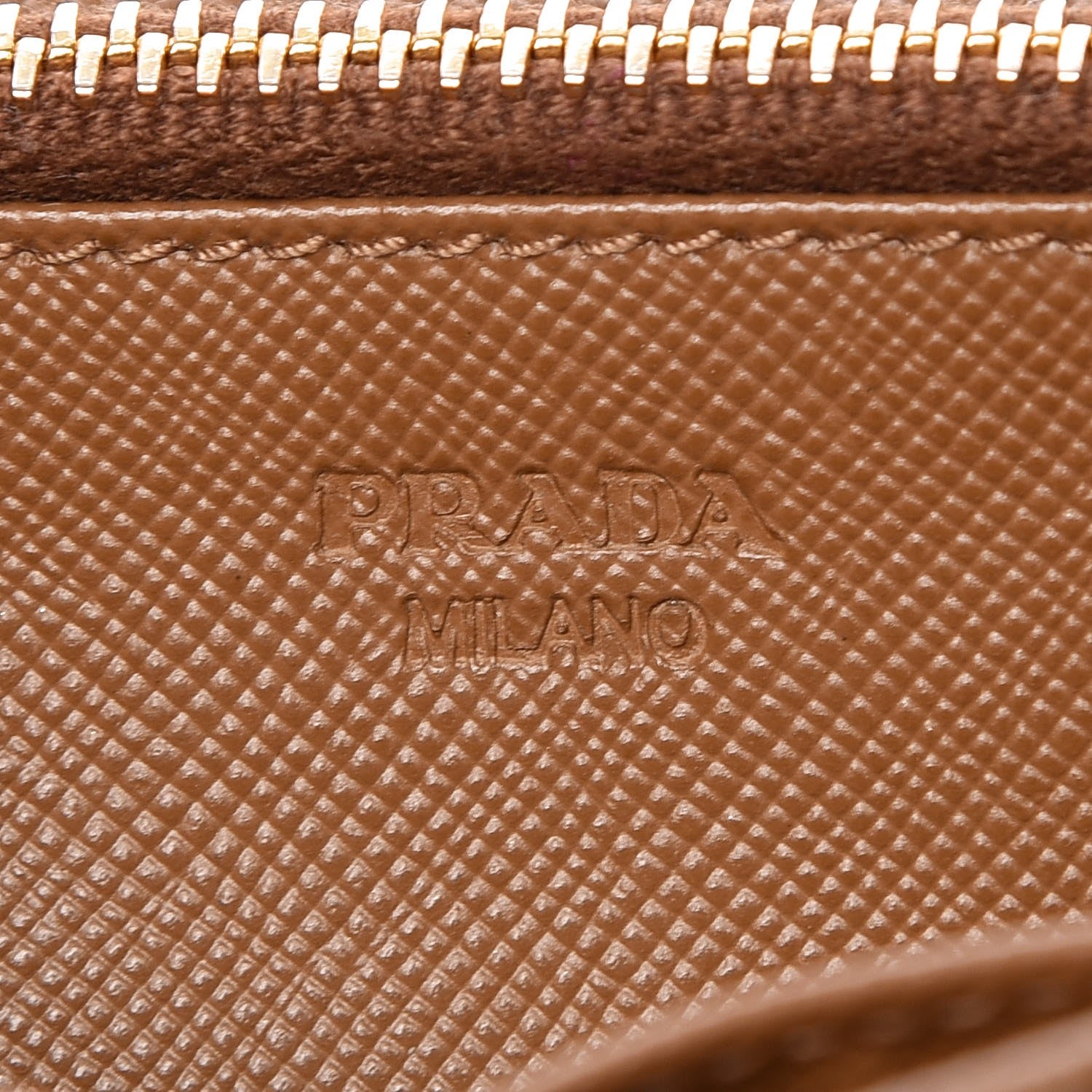 Prada Saffiano Metal Flap Wallet Caramel 6 of 11