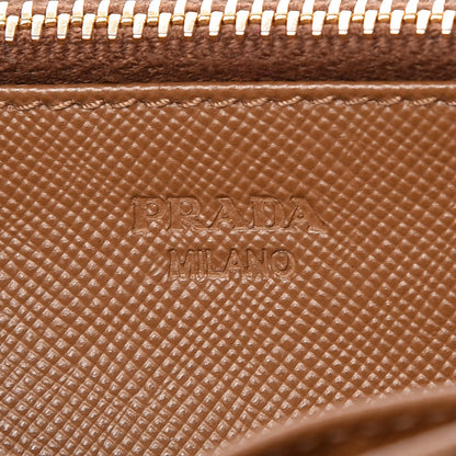 Prada Saffiano Metal Flap Wallet Caramel 6 of 11