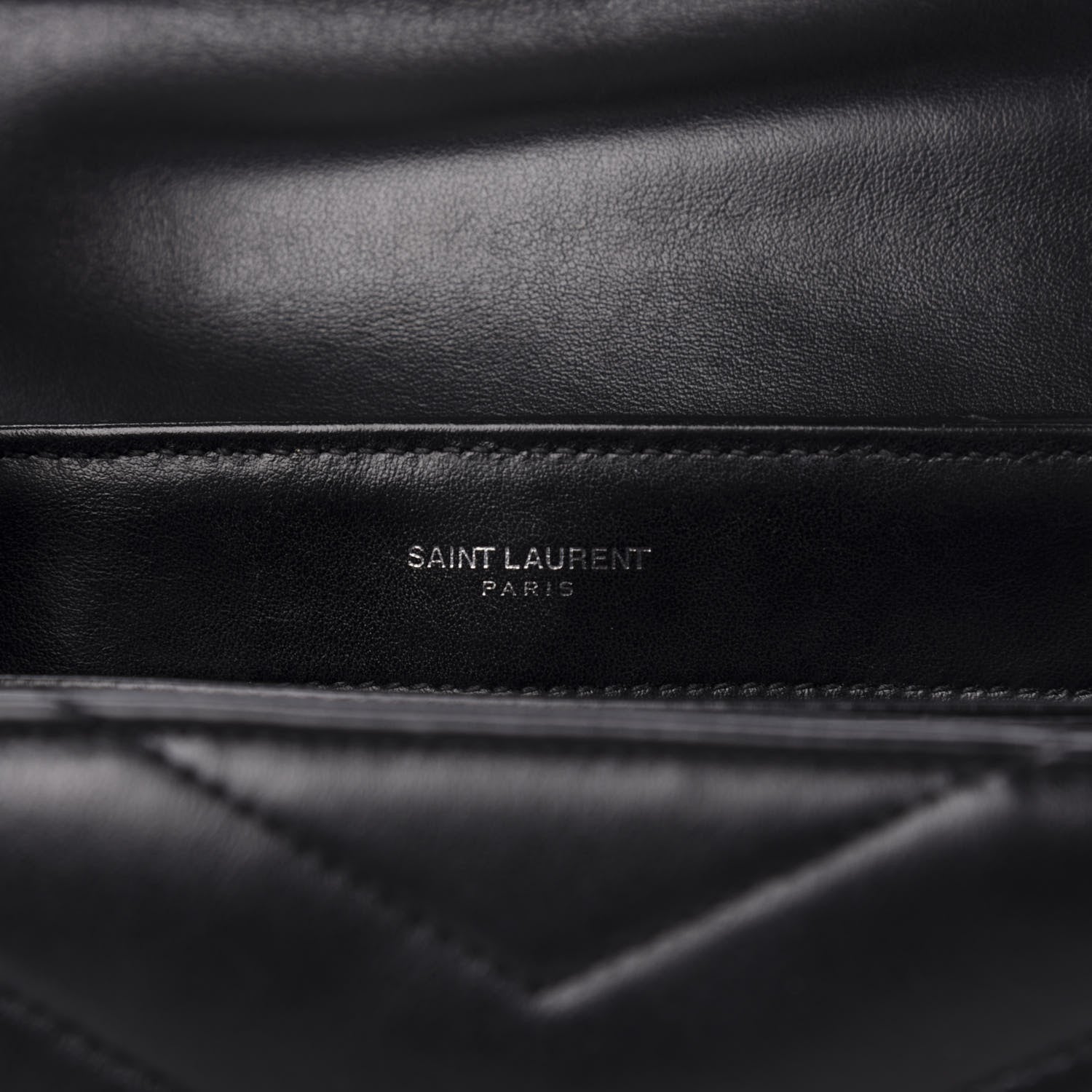 Saint Laurent Calfskin Y Quilted Monogram Toy Loulou Crossbody Bag Black 6 of 14