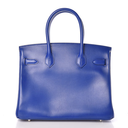 Hermes Tadelakt Birkin 30 Bleu Electrique 4 of 35