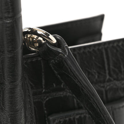 Saint Laurent Calfskin Crocodile Embossed Nano Sac De Jour Black 13 of 13