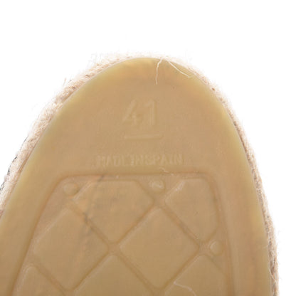Chanel Lambskin CC Espadrilles 41 Beige Black 7 of 10