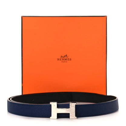 Hermes Swift Epsom 24mm Mini Constance H Belt 90 Black Bleu Saphir 5 of 5