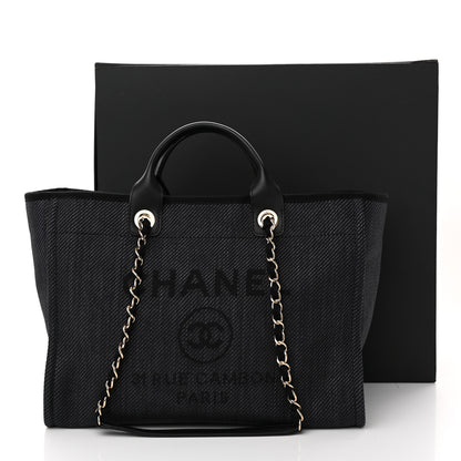 Chanel Canvas Medium Deauville Tote Black 11 of 11