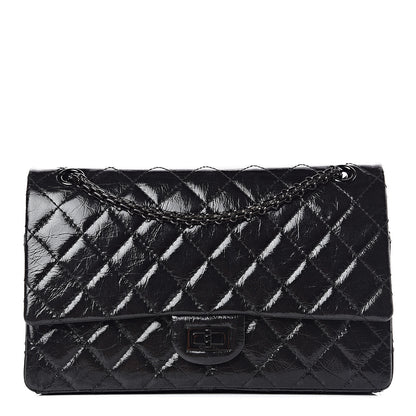 Chanel Glazed Calfskin Quilted 2.55 Reissue 226 Flap So Black 1 of 13