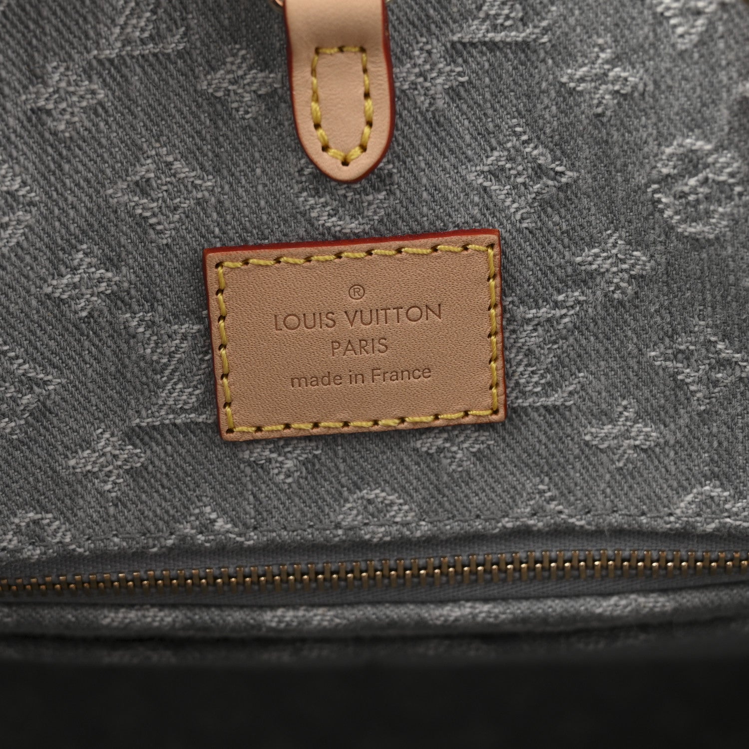 Louis Vuitton Monogram Denim Onthego MM Washed Grey 6 of 9