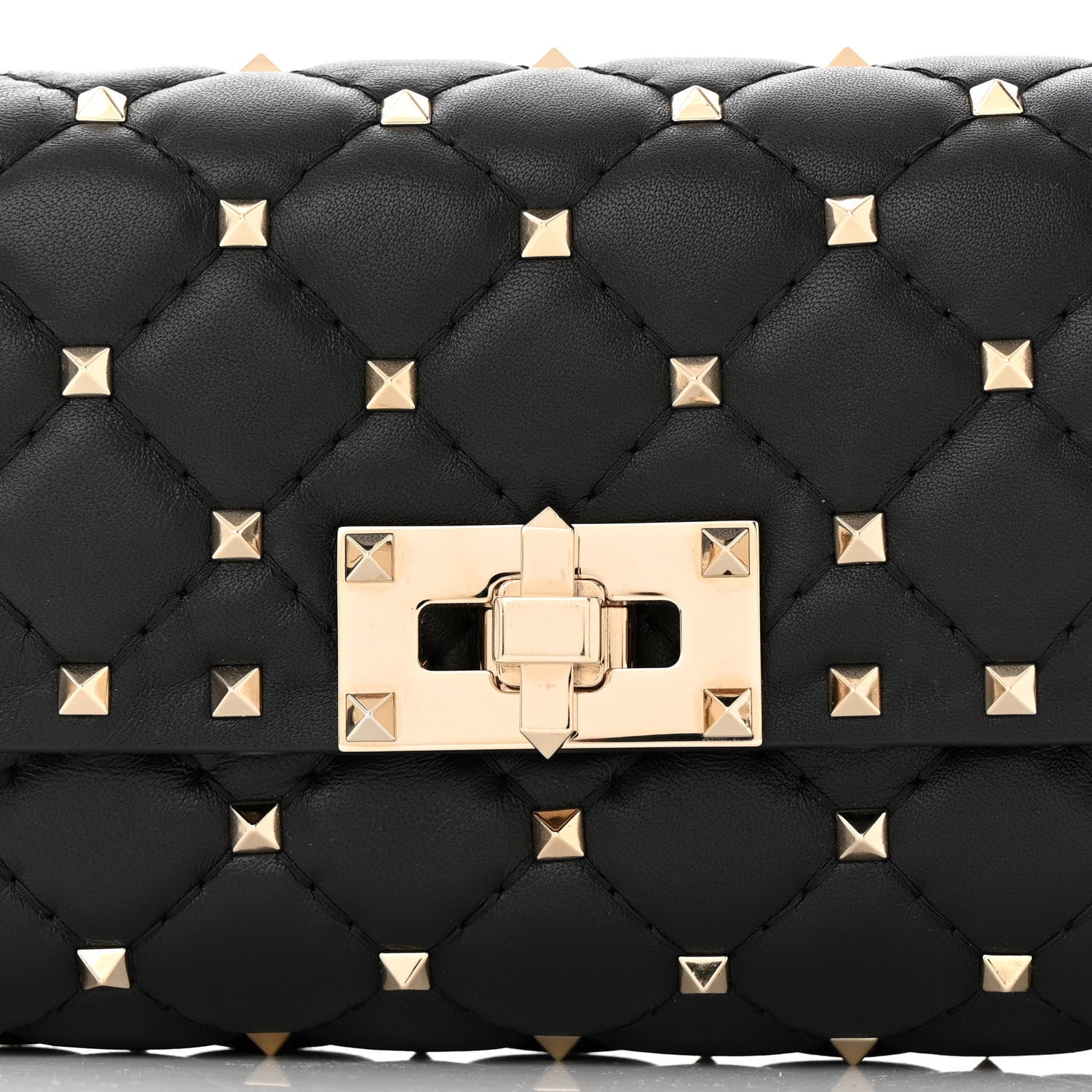 Valentino Garavani Lambskin Rockstud Spike Belt Bag 85 Black 8 of 10
