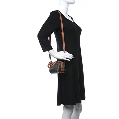 Celine Triomphe Canvas Calfskin Mini Boston Bag Tan 2 of 10