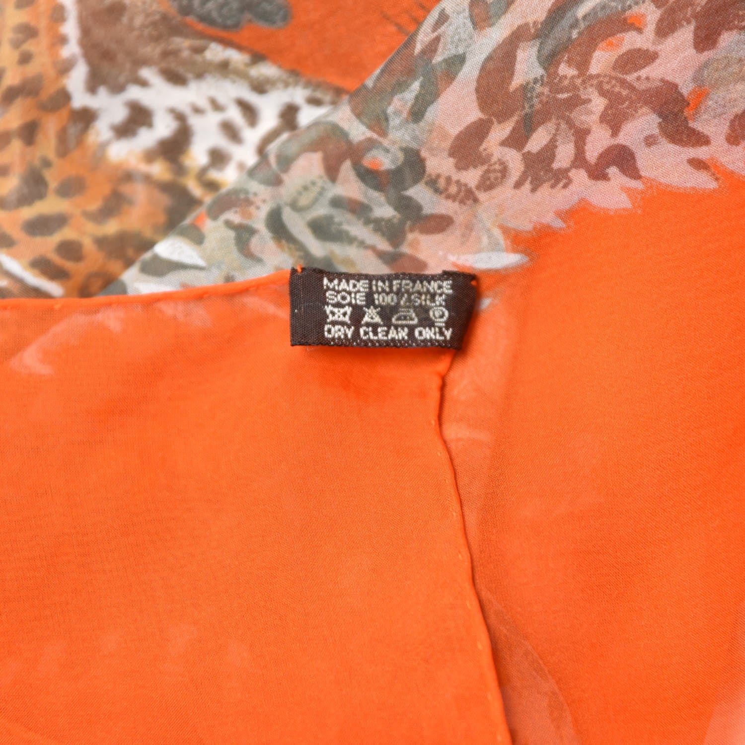 Hermes Silk Mousseline Equateur Shawl 140 Orange Vert De Gris Caramel 3 of 8