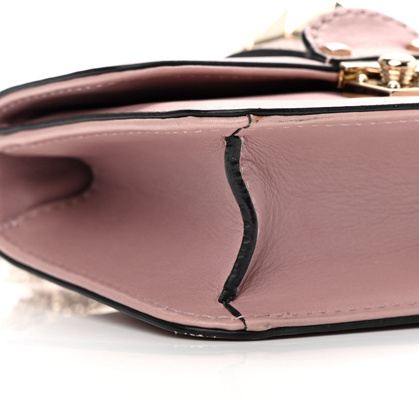 Vitello Mini Glam Lock Rockstud Flap Lipstick