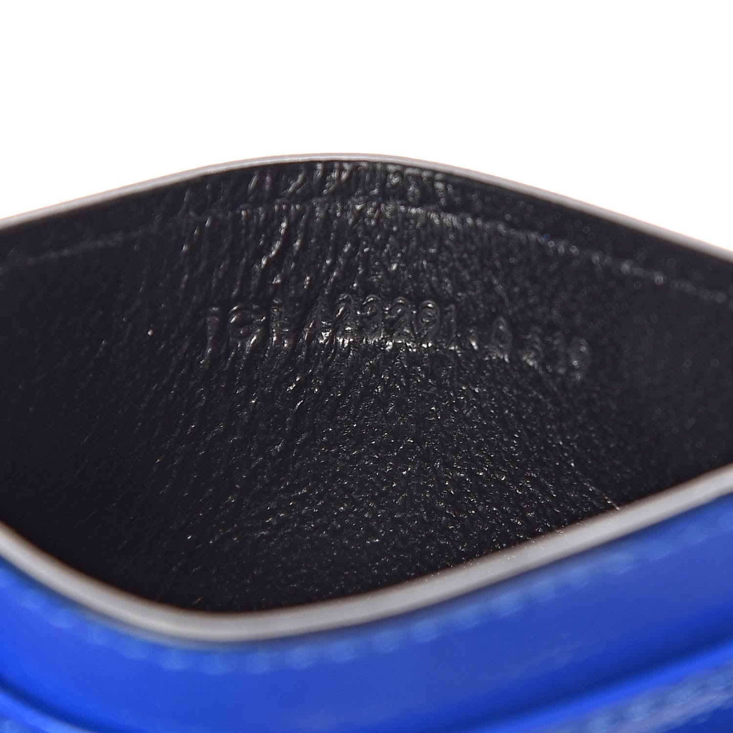 Saint Laurent Patent Grain De Poudre Matelasse Monogram Credit Card Case Blue Majorelle 7 of 8