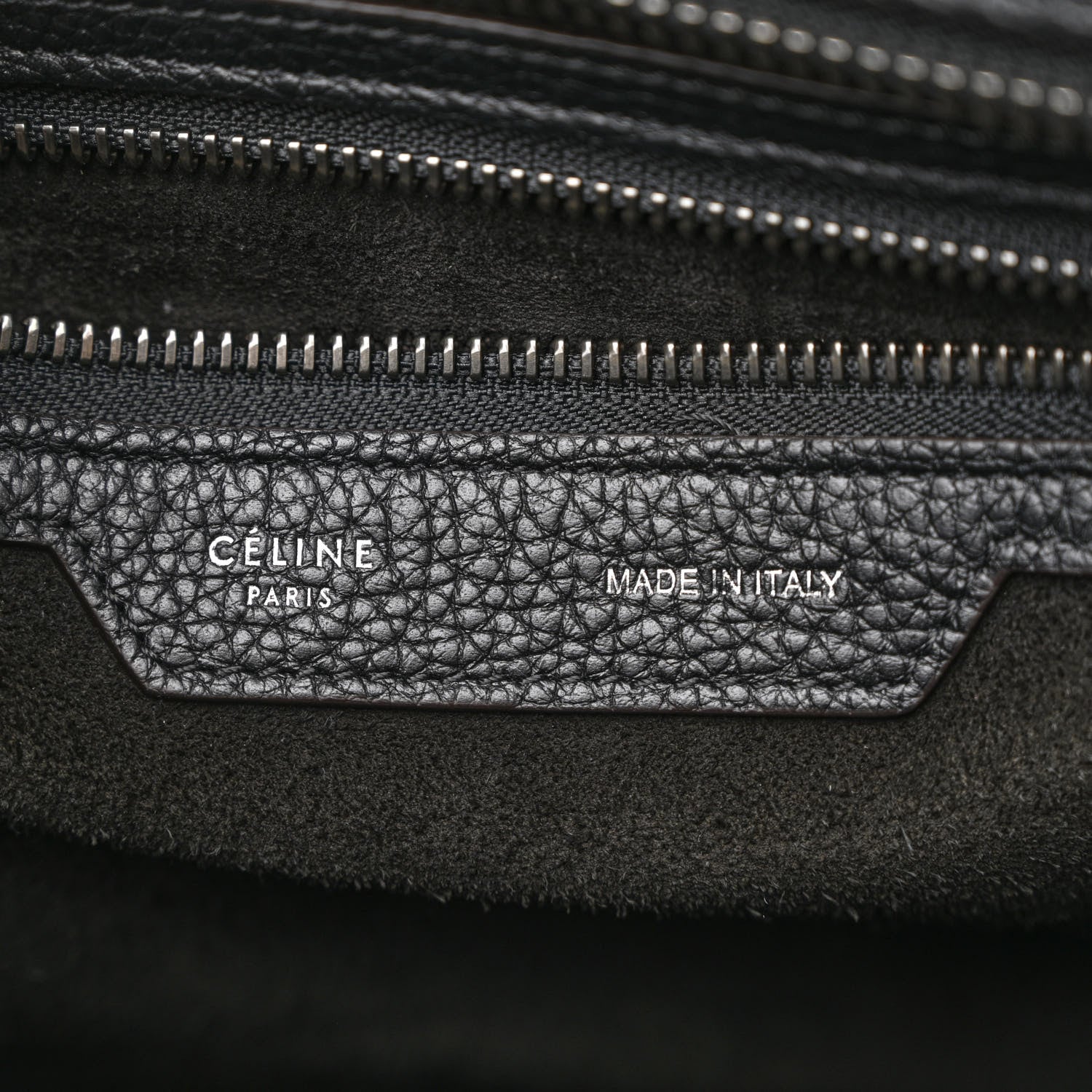 Celine Drummed Calfskin Micro Luggage Black 6 of 10
