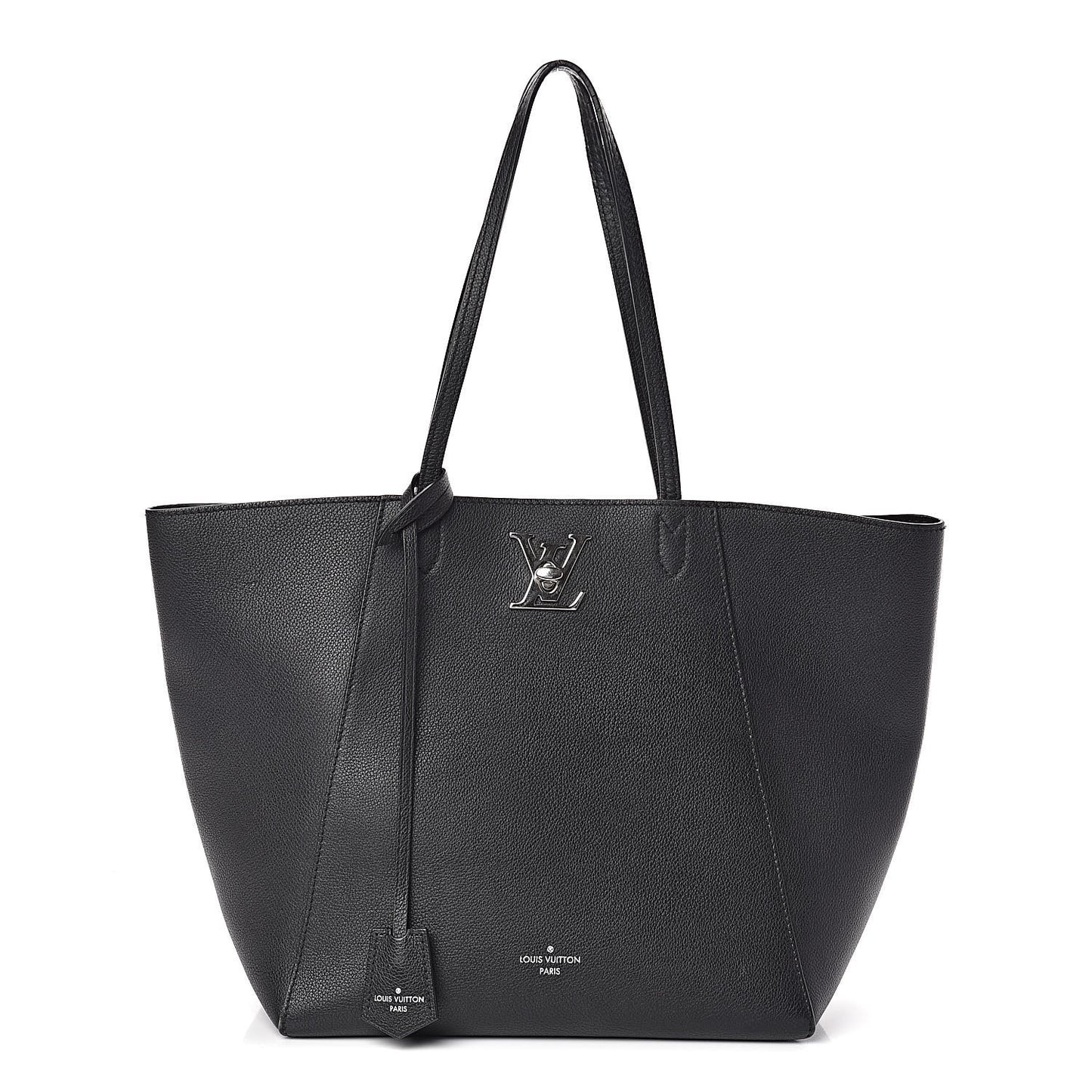 Calfskin Lockme Cabas Black