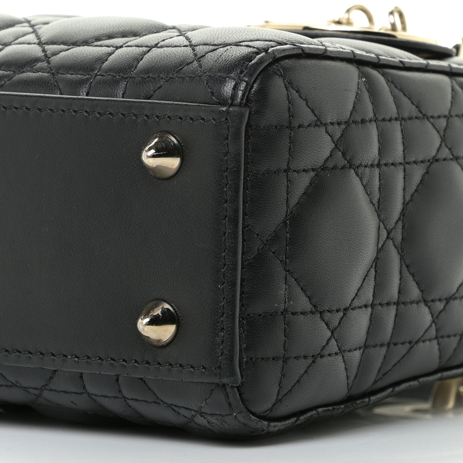 Christian Dior Lambskin Cannage Small My ABCDior Lady Dior Black 6 of 13