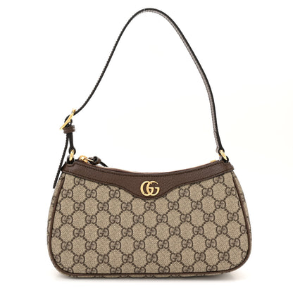 Gucci GG Supreme Monogram Textured Dollar Calfskin Small Ophidia Hobo Beige Ebony New Acero 1 of 10