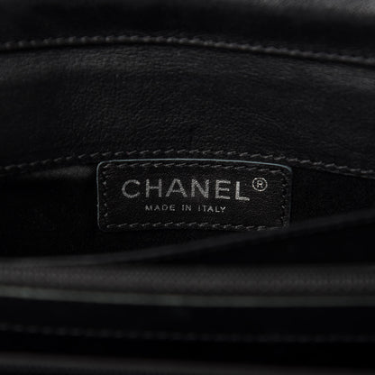 Chanel Patent Calfskin Quilted Brilliant East West Flap Clutch Black 9 of 11