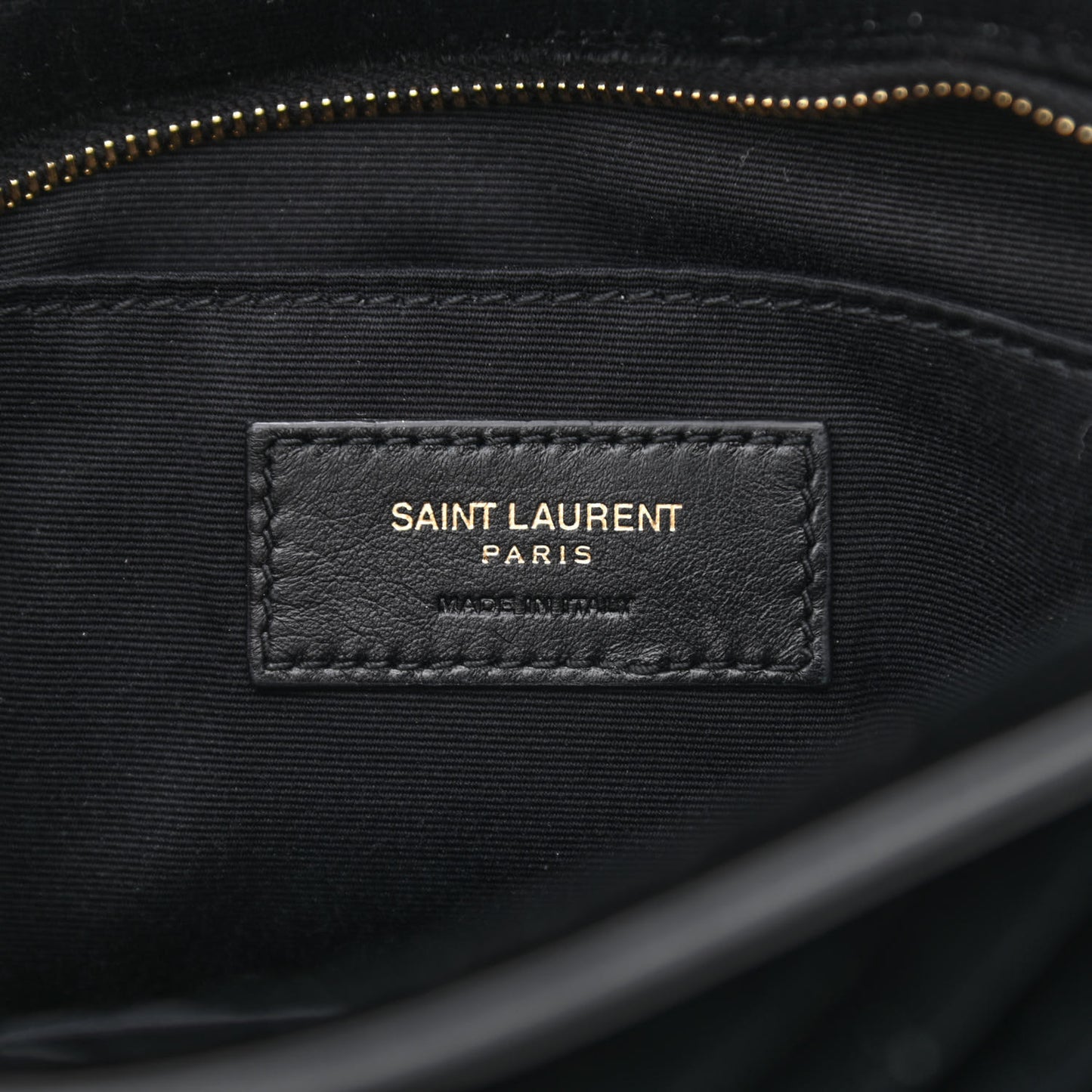 Velour Matelasse Monogram Lou Belt Bag Black