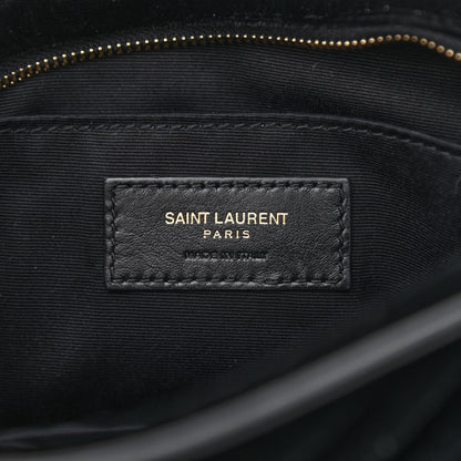 Saint Laurent Velour Matelasse Monogram Lou Belt Bag Black 6 of 10