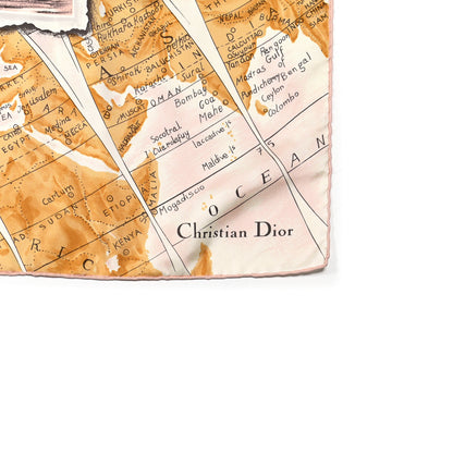 Christian Dior Silk Travel Square Scarf Pink Multicolor 2 of 3