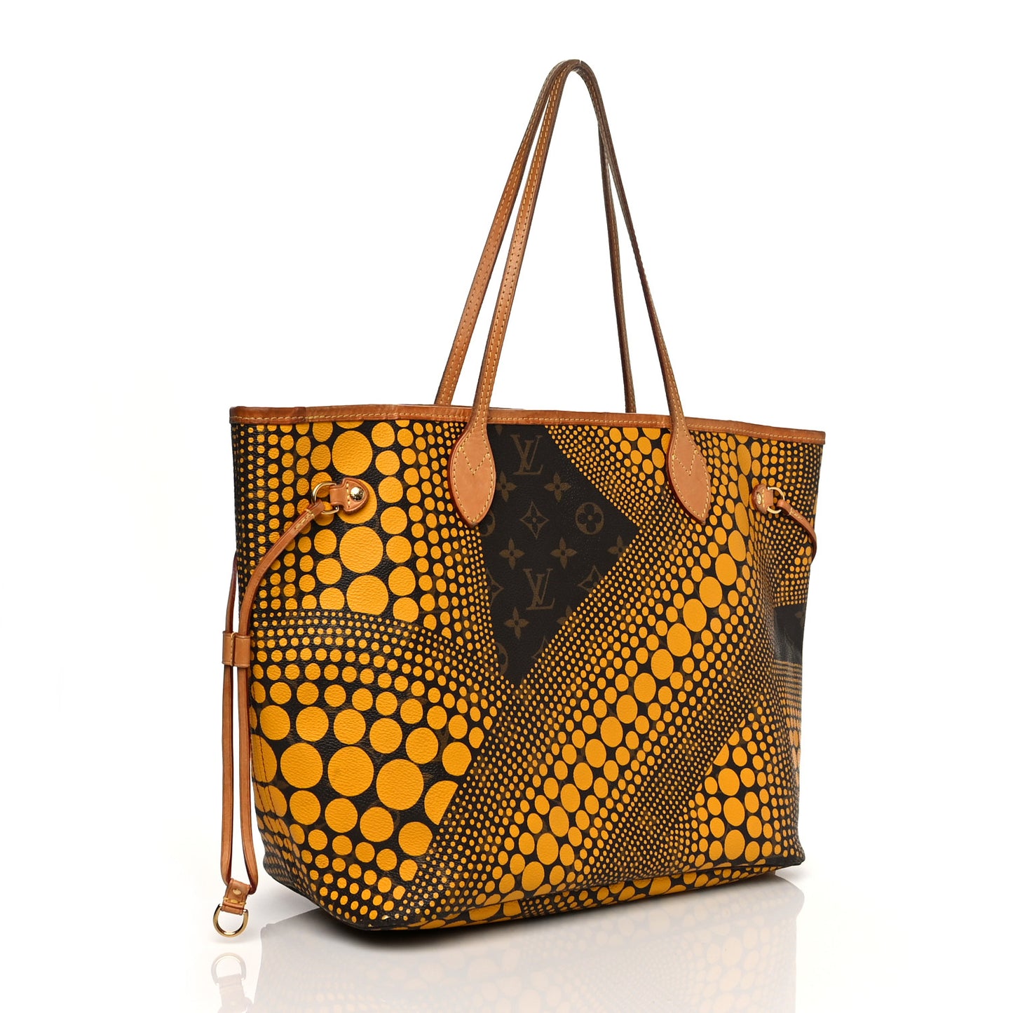 Monogram Kusama Waves Neverfull MM Yellow