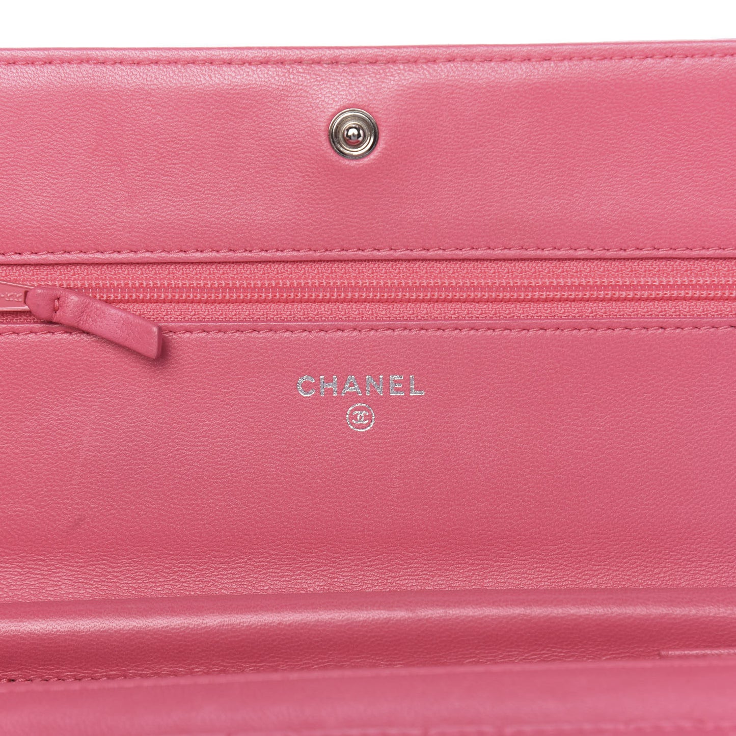 Lambskin Quilted Boy Wallet On Chain WOC Pink
