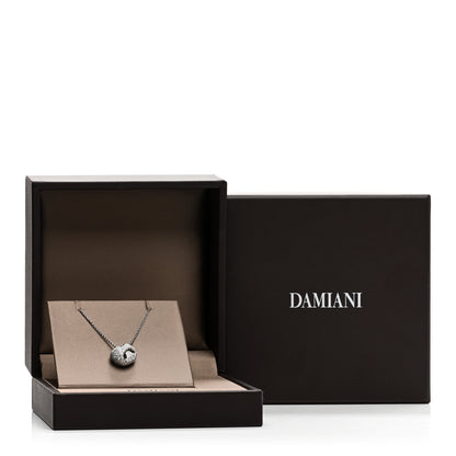 Damiani 18K White Gold Diamond Clover Pendant Necklace 5 of 5