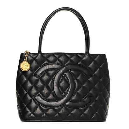 Chanel Caviar Quilted Medallion Tote Black 1 of 12