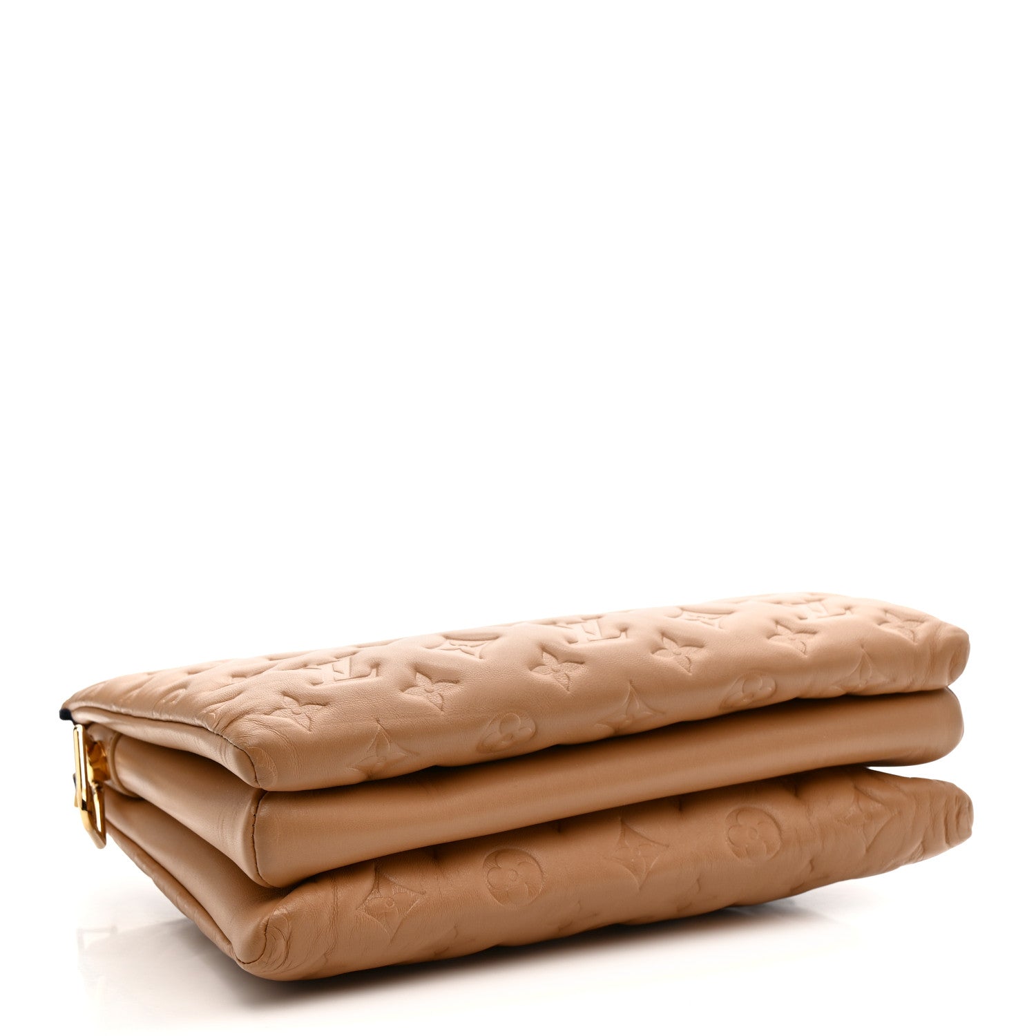 Louis Vuitton Lambskin Embossed Monogram Coussin PM Camel 4 of 11