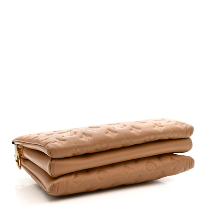 Louis Vuitton Lambskin Embossed Monogram Coussin PM Camel 4 of 11
