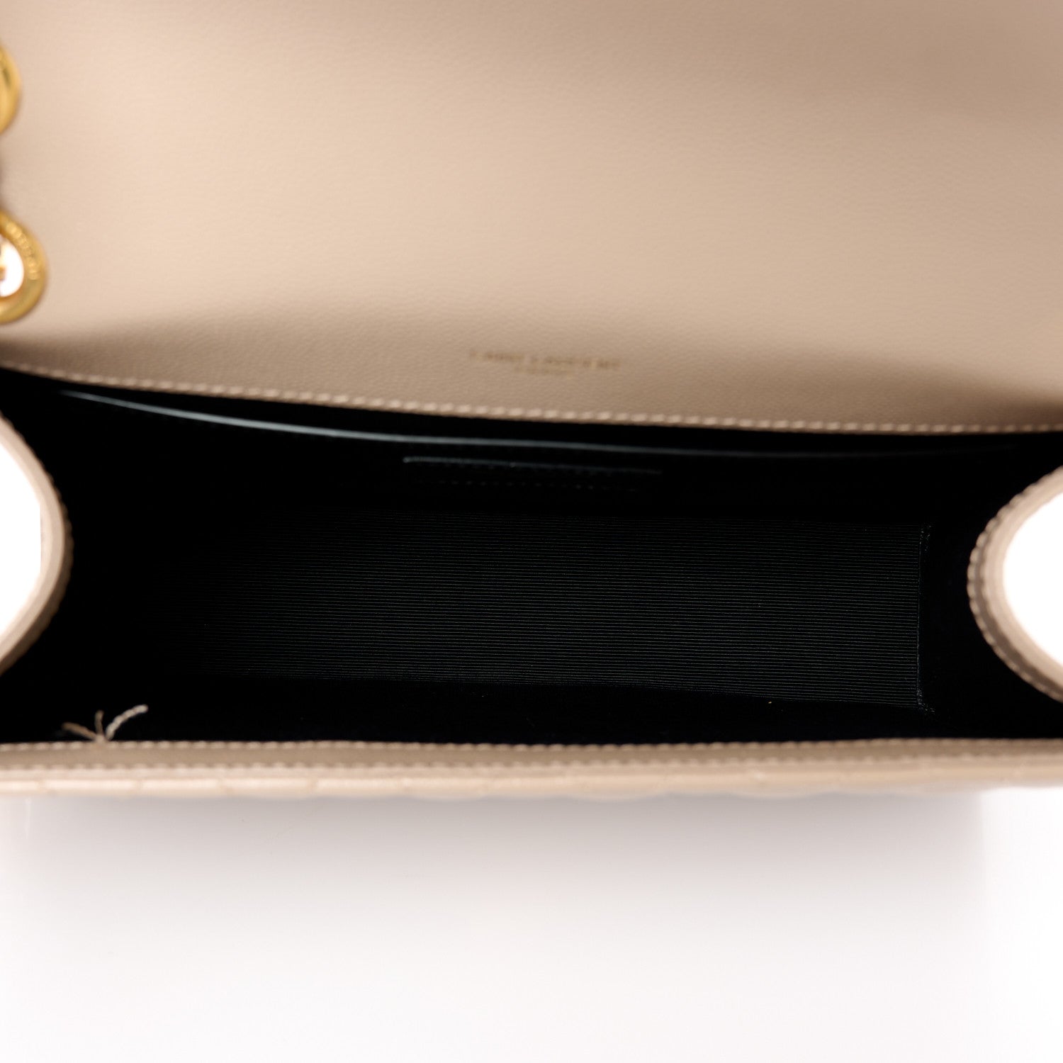 Saint Laurent Grain De Poudre Textured Mixed Matelasse Medium Triquilt Monogram Satchel Dark Beige 5 of 12