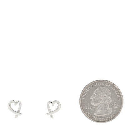 Tiffany Sterling Silver Paloma Picasso Loving Heart Earrings 2 of 5