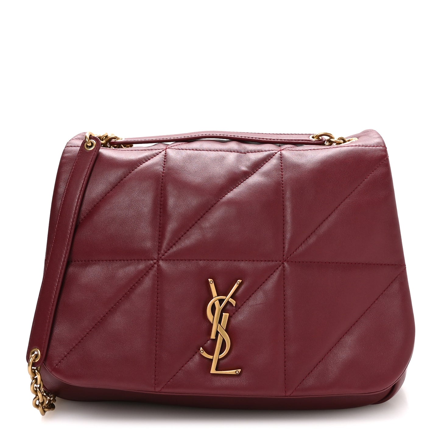 Lambskin Matelasse Monogram Medium Jamie 4.3 New Dark Bordeaux