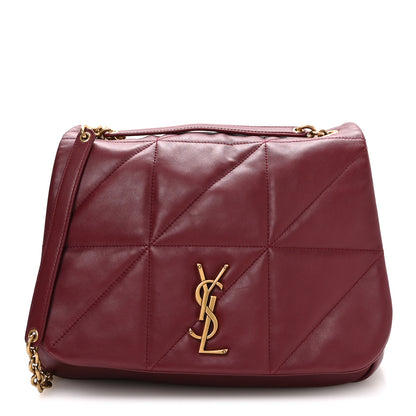 Saint Laurent Lambskin Matelasse Monogram Medium Jamie 4.3 New Dark Bordeaux 1 of 10