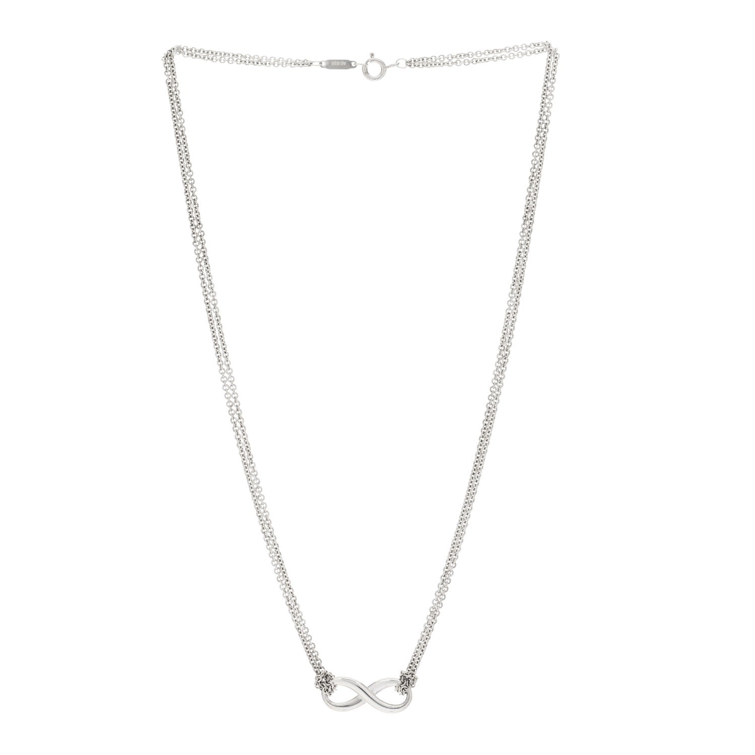 Tiffany Sterling Silver Infinity Pendant Necklace 2 of 5