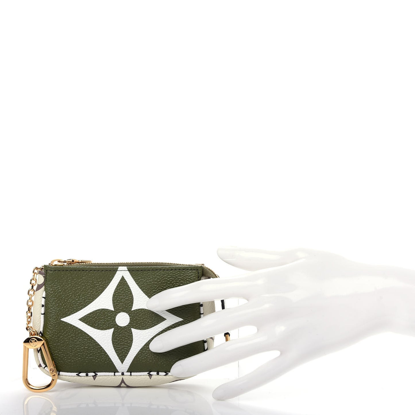 Monogram Giant Micro Pochette Accessories Kaki White
