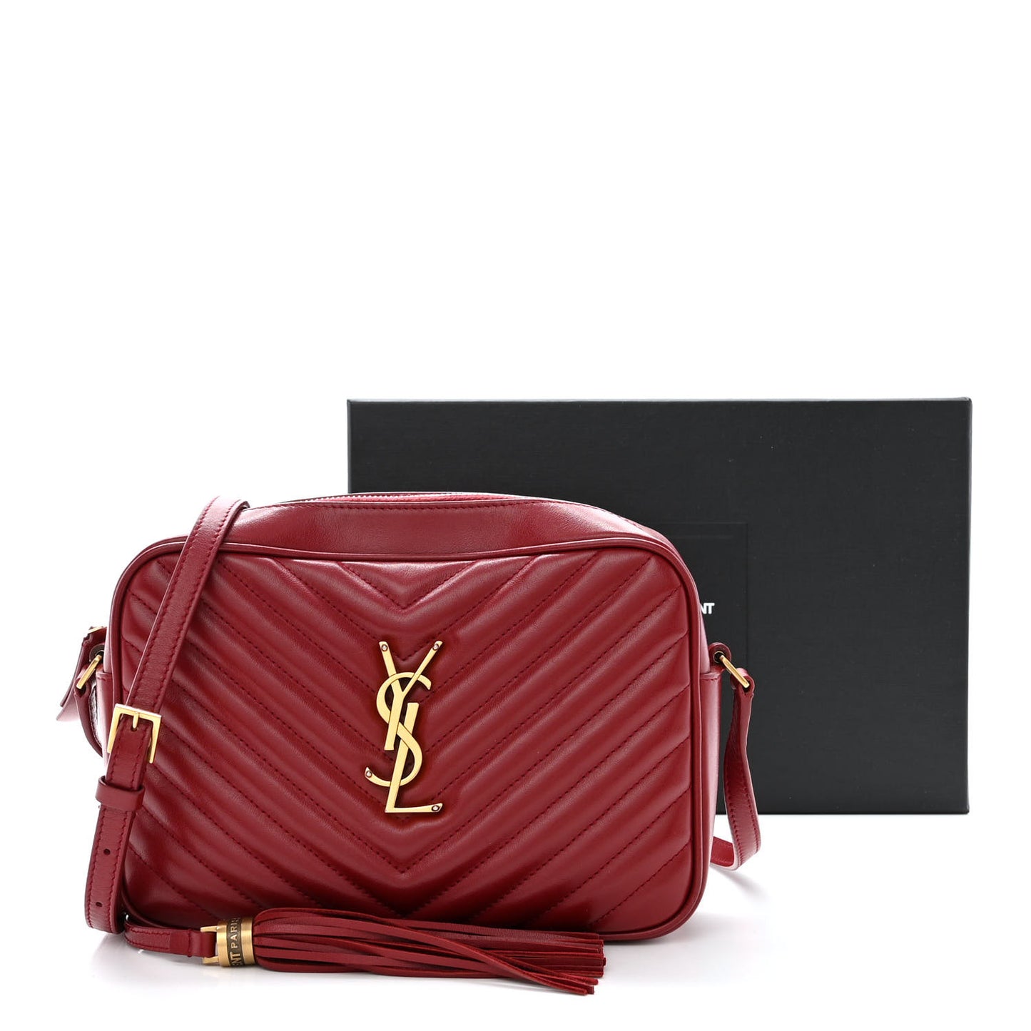 Calfskin Matelasse Monogram Lou Camera Bag Opyum Red