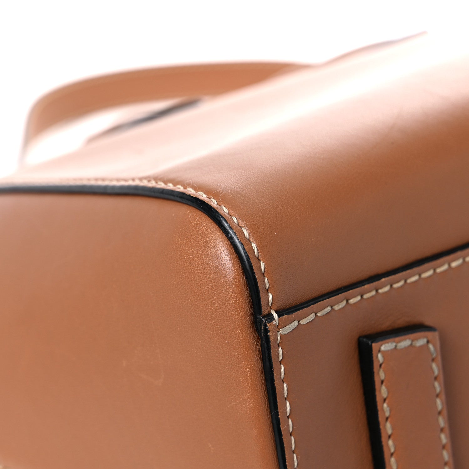 Givenchy Calfskin Contrast Topstitch Medium Antigona Cognac 10 of 30