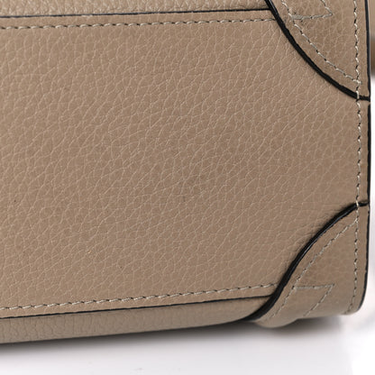 Celine Drummed Calfskin Nano Luggage Dune 12 of 19