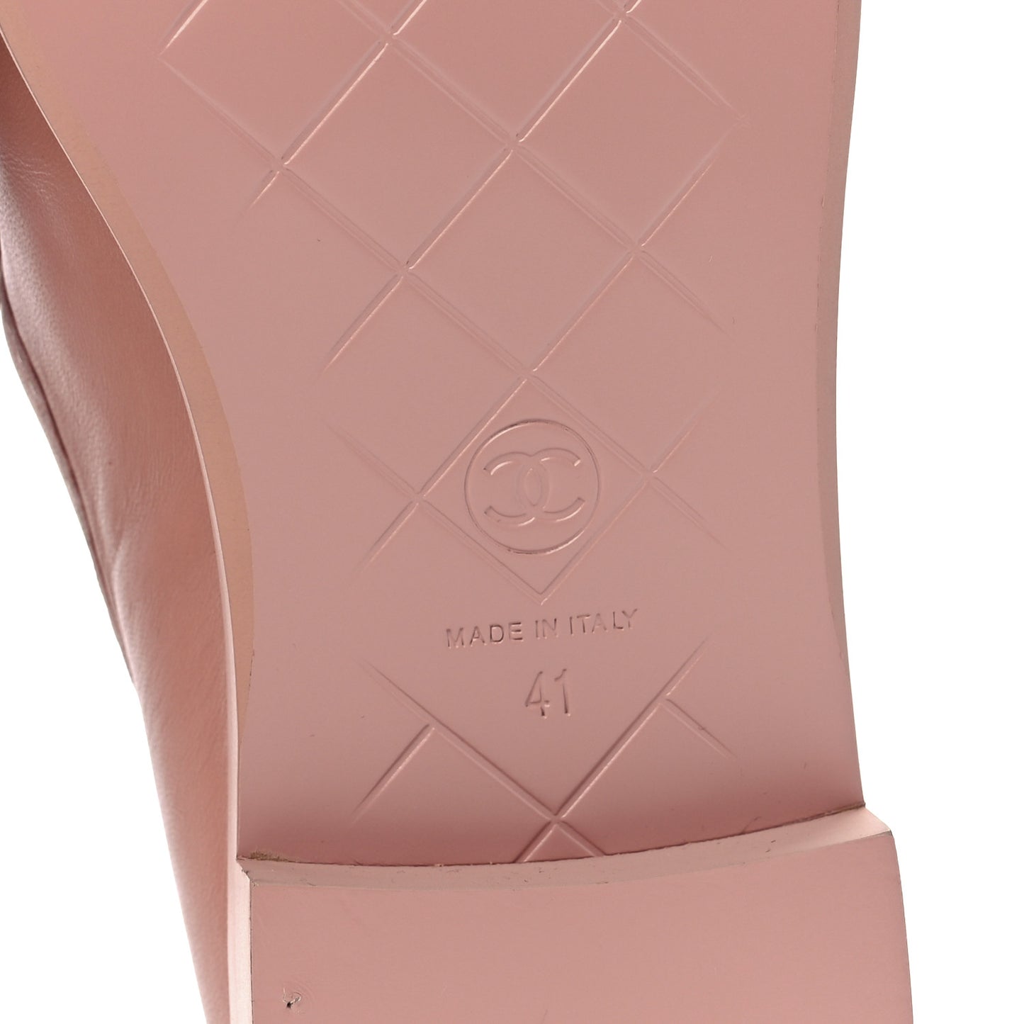 Lambskin Quilted CC Turnlock Loafers 41 Dark Pink